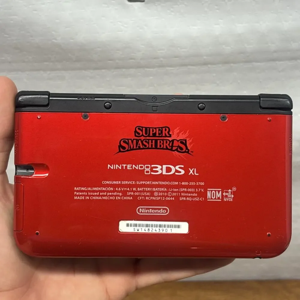 Nintendo New 3DS XL LL Super Smash Handheld Console English With Game TESTED